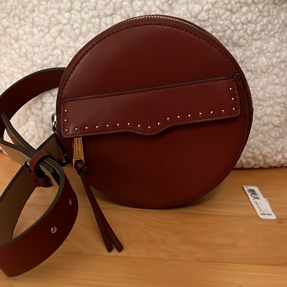 Rebecca Minkoff  Brown Leather Studded Accents Festival Bag/ Purse/ Belt Bag